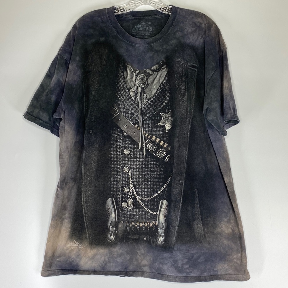 The Mountain Western Print Sheriff Uniform Tshirt Size XL